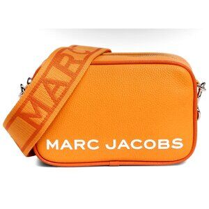 New Marc Jacobs Bold Flash Crossbody Camera Bag Pebble Leather Tangerine Multi